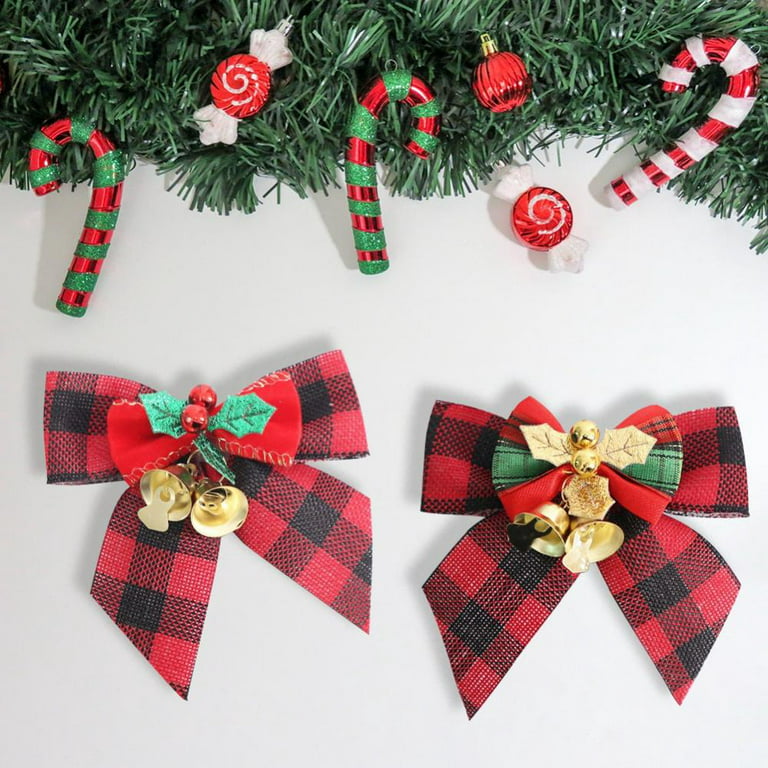 Christmas Burlap Ribbon for Gift Wrapping Decorations Buffalo Plaid Wired  Ribbon Garland for Christmas Tree DIY Wrapping Wedding Holiday Party Floral  Bow Craft, 2.4 Inch x 5.5 Yards 