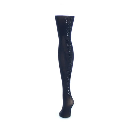 Runway Clothes - MeMoi Runway Ready Rhinestone Tights | Sparkly Clothes for Kids by MeMoi 4--6 / Black MK 726