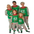 thumbnail image 1 of Ensembles de Pyjamas de Noël Assortis pour la Famille Tee-Shirt ELF et Bas Rayé, 1 of 7