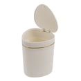 thumbnail image 4 of SEWACC Countertop Trash Can Heart Shape Plastic Press Type Lid For General Users In Office 1Pack, 4 of 7