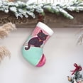 thumbnail image 6 of Salouo Cats On Broomstick Print Christmas Stockings,Large Xmas Stocking Set of 1 Holiday and Farmhouse Stocking for Christmas Holiday Party Decoration(17.7*11 Inch), 6 of 7