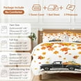 thumbnail image 6 of Fall Harvest Bedding Duvet Cover Set King Size 4 Pieces Truck Pumpkin Maple Leaf Thanksgiving Retro Bedding Set with Zipper Closure, 1 Comforter Cover 92x106 Inches 1 Flat Sheet & 2 Pillow Cases, 6 of 7