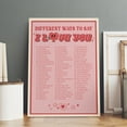 thumbnail image 4 of LOLUIS Different Ways to Say I Love You Poster, Trendy Wall Art Decor for Office Home Bedroom Livingroom (Unframed 24"x36"), 4 of 7