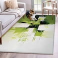 thumbnail image 3 of Abstract Watercolor Area&nbsp;Rug 3x5ft Green Black Fluid Blending Non-Slip&nbsp;Washable Square&nbsp;Rugs Soft Felt Indoor Floor Mat for Bedroom Kitchen Living Room Bathroom, 3 of 9