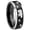 Black 2 Tone Beveled Edge, variant on Bear and Paw Concave Black Tungsten Men Ring 10MM