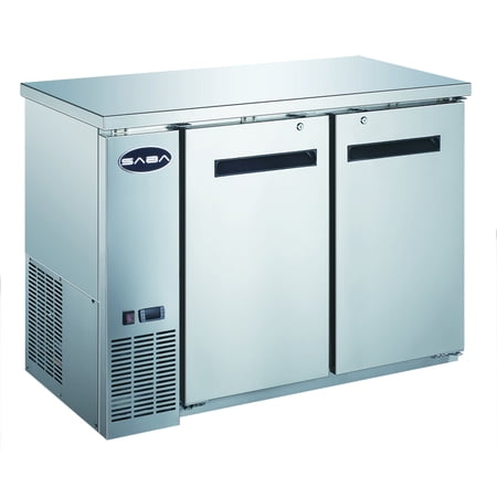 Door Stainless Steel Back Bars Heavy Duty Commercial Stainless Steel Back Bar Cooler with 2 solid doors (24