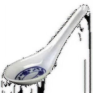 Excellante Lotus melamine dinnerware collection 3/4 oz, 5 5/8" x 1 5/8" won ton soup spoon, comes in dozen