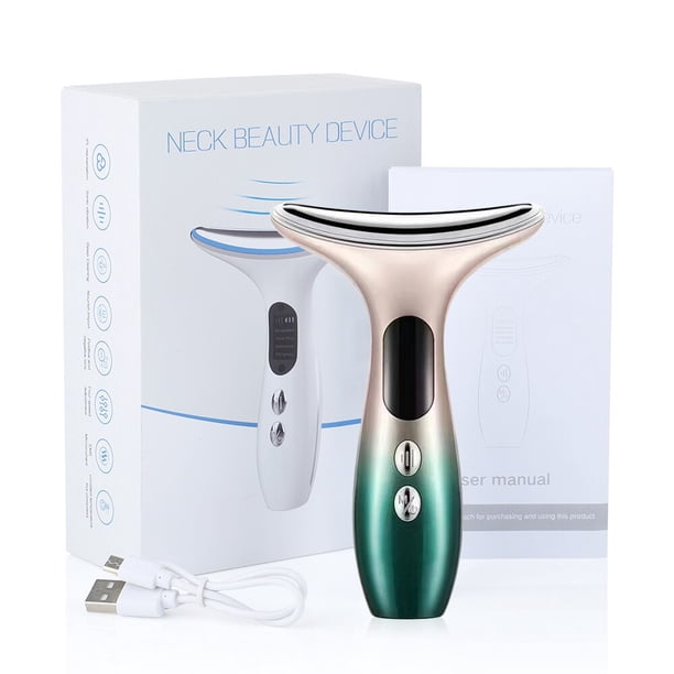 Dispositivo de belleza EMS de microcorriente para cara y cuello, fotón LED, reafirmante, rejuvenecimiento, antiarrugas, Delgado, doble mentón, cuidado de la piel, masajeador Facial