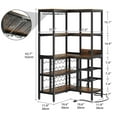 thumbnail image 2 of Dextrus Large Corner Wine Rack with Led Light & , 5-Tier L Shaped Industrial Bar Cabinets, 2 of 10