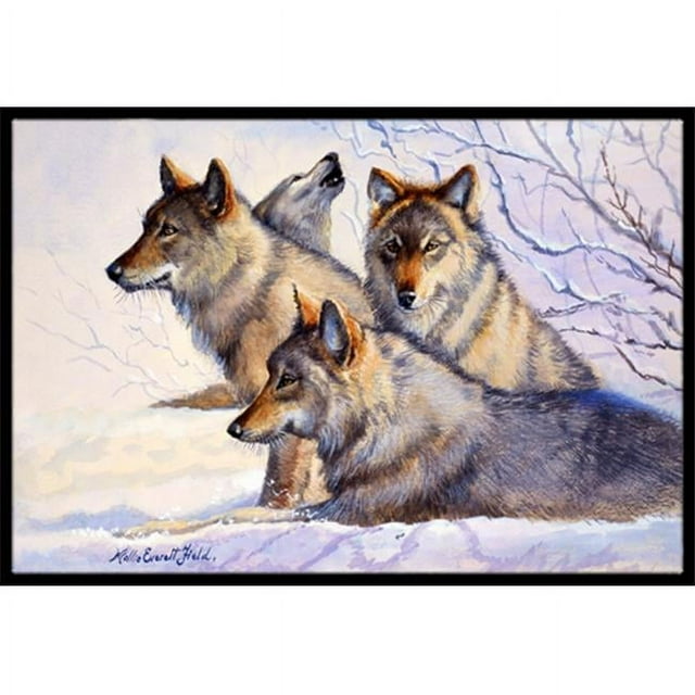 Carolines Treasures FMF0007MAT Wolves by Mollie Field Indoor or Outdoor Mat- 18 x 27