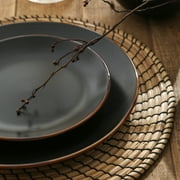 Stone Lain Brasa 16-Piece Dinnerware Set Stoneware, Black