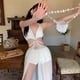 thumbnail image 5 of Conjunto de Bikini dividido para mujer, traje de baño Sexy de malla con cuello Halter y espalda descubierta, trajes de baño sólidos, estilo playero, vacaciones en aguas termales, Chic Ins, 5 of 5