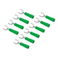 thumbnail image 1 of Conector De Cable Tipo U, Material De Latón, Conectores De Cable De Pala De Horquilla Con Orificio De 4mm/0,2 Pulgadas Para Consolas De Juegos Para Maquinaria De Soldadura Cergrey Verde, 1 of 8