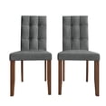 thumbnail image 3 of Castle Place Elegant Button Tufted Velvet Upholstered Dining Chairs, Light Grey, Set of 2, 3 of 9