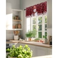thumbnail image 7 of Christmas Snowman Kitchen Valances for Windows Winter Snowflakes Valance Curtains&nbsp; for Kitchen /Living Room/Bedroom/ Bathroom Decor, 54"x18 " ,Rod Pocket 1 Panel, Red Black Buffalo Plaid, 7 of 7