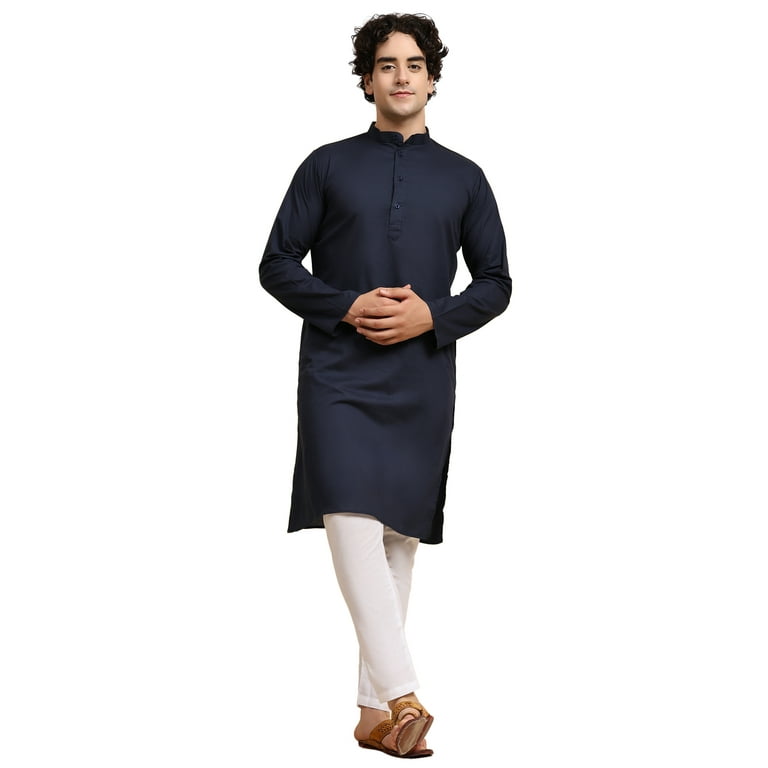 SKAVIJ Kurta Pajama Set for Men Cotton 2 Piece Top Bottom