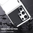 thumbnail image 4 of Dteck Wallet Case for Samsung Galaxy S22 Ultra Case with 4-Card Credit Card Holder Slot Shockproof Cover Hybrid Heavy Duty Protection Armor Phone Case for Galaxy S22 Ultra 5G,White, 4 of 5