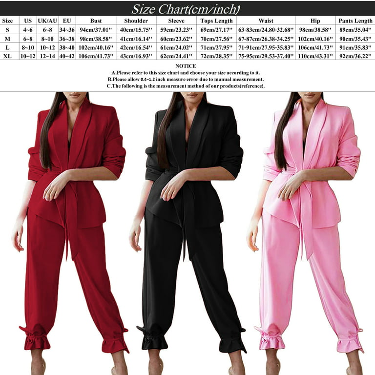 LBECLEY Women's Dressy Pant Suits Womens Casual Light Weight Thin