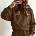 thumbnail image 4 of Women Hoodie Sets 2 Piece Outfits,Long sleeves Sweatshirts,High Waist Wide Leg Pants with Pockets,Solid Color Casual Sets,Fall Tracksuit,Spring Casual Outfits, 4 of 5