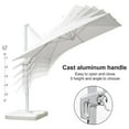 thumbnail image 5 of PURPLE LEAF 9' × 11.5' Patio Umbrella With Base White Cantilever Umbrella Square Outdoor Offset Umbrella Windproof with 360° Rotation for Garden Deck Pool, White, 5 of 11