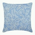 thumbnail image 1 of Funda de almohada azul claro, diseño de yute, perlas, corales y playa, 35 x 35 cm (14 x 14 pulgadas), funda de almohada de lino para sofá, diseño floral mediterráneo, mar - Pearly Sea Tangle, 1 of 8