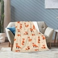 thumbnail image 2 of Fox Soft Blanket All Season Fuzzy Throw Warm Lightweight Blanket Fleece Throws Flannel Blankets for Bed Sofa Couch Travel Home Living Room Decor 50"X60", 2 of 6