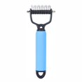 thumbnail image 1 of QHUDLV Pet Dematting Comb for Dogs, Double-Sided Grooming Rake Brush, Hair Deshedding Tool for Long Thick Coats, 1 of 6