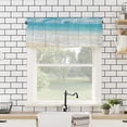 thumbnail image 4 of Ocean Beach Theme Valances for Windows Natural Tropiacl Sea Blue Sky Clear Water Rod Pocket Short Window Valance Curtains Holiday Home Decor Window Treatment for Kitchen Living Room Bedroom 54x18in, 4 of 5