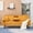 Orange, variant on CKEASEAN 72" Corduroy Straight-Line Futon Sofa Bed, Modern Convertible Loveseat Sofa with Adjustable Backrest, Minimalist Style Cloud Couch Bed with Cup Holder for Living Room, Bedroom, Easy assembly
