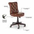 thumbnail image 3 of Cabot Mid Back Tufted Office Chair in Harvest Cherry Leather, 3 of 7