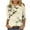 Khaki-Shirts, variant on Jsaierl 3/4 Sleeve Womens Tops Plus Size Round Neck Shirts Trendy Print Petite Hollow Out Blouses Workout Loose Fit Tunic Top S-2XL