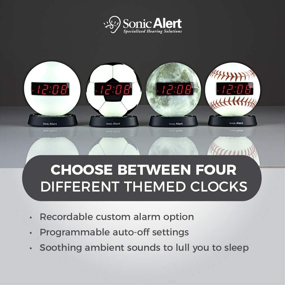 Buy Sonic Alert Glow Night Light Baseball Alarm Clock Loud & Compact