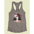thumbnail image 3 of Girl With Fox Spirit Mask Racerback Tank Women -Smartprints Designs, Female XX-Large, 3 of 4
