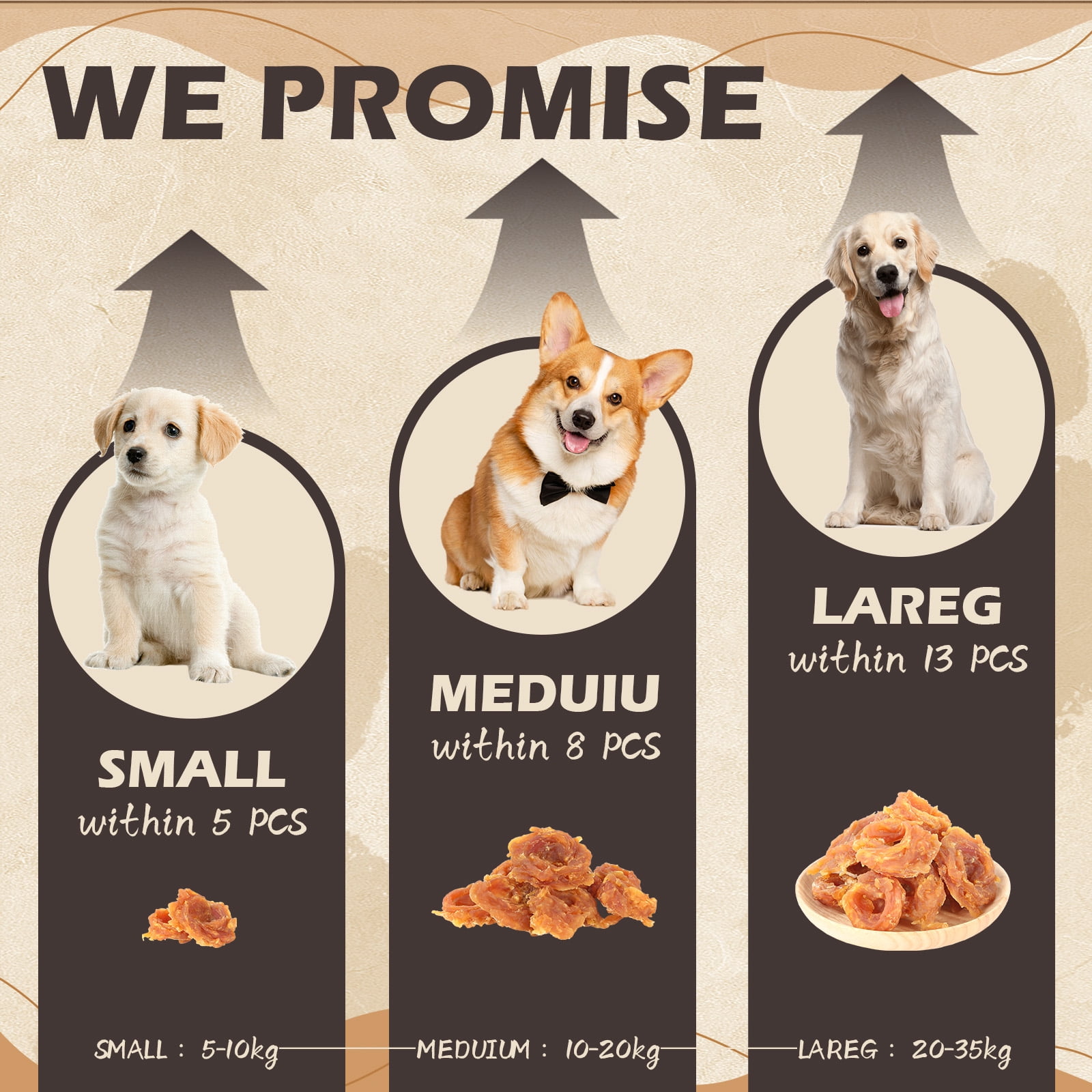 (2 pack) PAWUP Chicken Jerky Dog Treats, Chicken Jerky Rings for Small Medium Large Dogs, High Protein Natural Chews, Healthy Training Snacks, 10.6oz