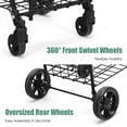thumbnail image 6 of Spaco Folding Shopping Cart Basket Rolling Trolley with Adjustable Handle-Black, Heavy Duty Collapsible Utility Cart with Wheels for Storage, Laundry, Luggage, 6 of 9