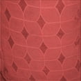 thumbnail image 1 of Ahgly Company Indoor Square Patterned Ferrari Red Area Rugs, 8' Square, 1 of 6