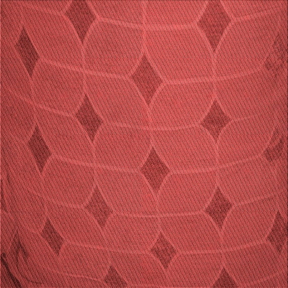 Ahgly Company Indoor Square Patterned Ferrari Red Area Rugs, 8' Square