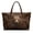 Brown - Leather Bear, variant on ZUXONGSY Leather Highland Cow Print Top Handle Bag for Women Pu Leather Top Handle Tote Bag Casual Satchel Handbags with Zipper for Shopping Work