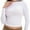 White, variant on Womens Shirts Long Sleeve Crew Neck Ruched Stretch Basic Fitted Tee Shirts Tops