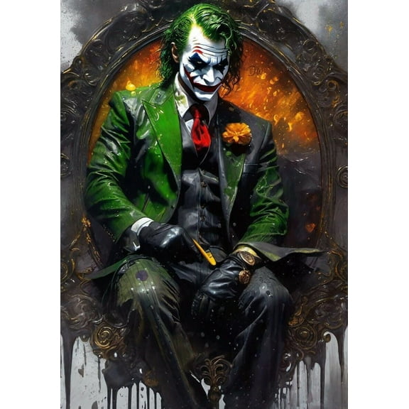 Joker  5D Diamond Painting  Heath Ledger  DC  DIY  Diamond Painting Numbers Kits  gift  Interior decoration  Cross-stitch kit  12x16 inch