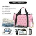 thumbnail image 5 of Rateoe Pink Bows Pattern Gym Bag for Women, Duffle Bag for Travel with Wet Pocket, Carry on Weekender Bags for Women, Water Resistant Travel Bag Duffel Bag, 5 of 7