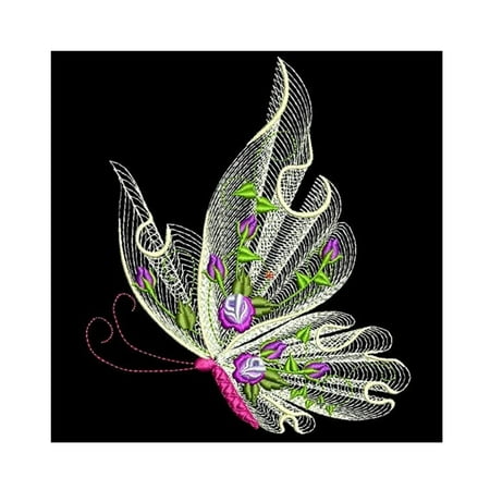 

Aousin 5D DIY Diamond Painting Kits Embroidered Butterfly Full Round Drill (X560) for Living Room Decor
