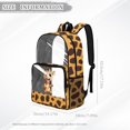 thumbnail image 7 of ZIATUBLES Clear Backpack Heavy Duty 17 Inch, Cartoon Giraffe Spot Print Fabric & PVC Transparent Bookbag With Front & Side Pockets, Sturdy See Through Backpack for School Security, 7 of 7
