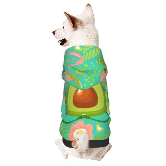 Balery Avocado Keep Calm Sudadera con Capucha para Perros Pequeños – Ropa para Mascotas, Disfraz para Perros y Gatos, Ideal para Fiestas y Cosplay-XX-Large
