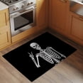 thumbnail image 2 of Entryway Rug 2'x3', Halloween Funny Skull Small Rug for Kitchen Bathroom Door Mat Indoor Entrance, Scary Skeleton Abstract Black Non-Slip Area Rugs Floor Mats Carpet Front Door Rugs, 2 of 8