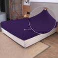 thumbnail image 1 of Sábana bajera ajustable N&Y HOME de punto elástico en 4 direcciones, color morado, 1 of 6