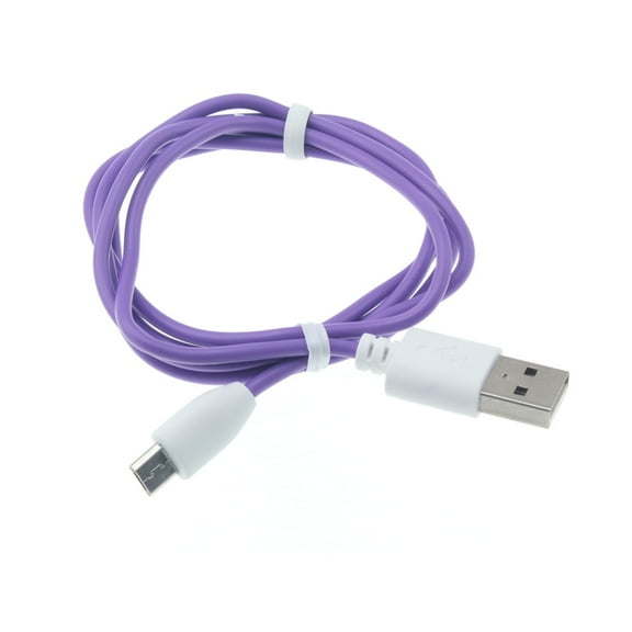 3ft USB Cable for Galaxy J7/J5/J3/J2/J1 - MicroUSB Charger Cord Power Wire Sync Fast Charge Purple Z6N Compatible With Samsung Galaxy J7/J5/J3/J2/J1