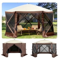 Dranite Pop-up Screen Tent 12x12ft - 6-Sided Camping Gazebo with Mesh Windows