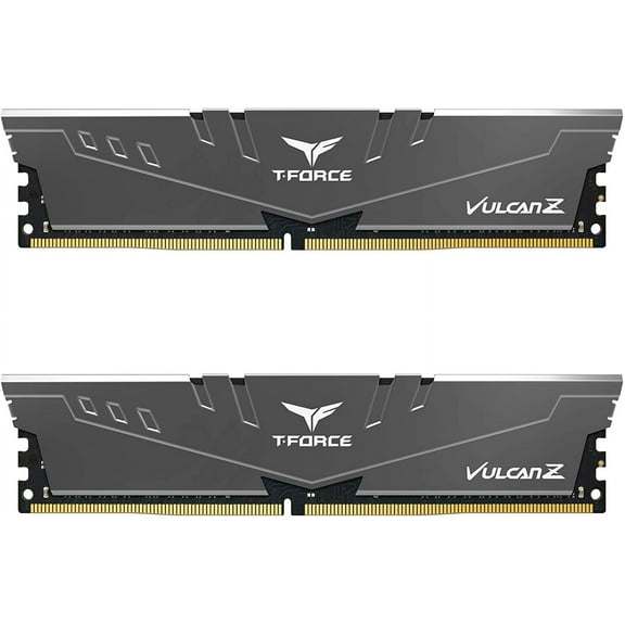 TEAMGROUP T-Force Vulcan Z DDR4 16GB Kit (2x8GB) 3200MHz (PC4-25600) CL18 Desktop Memory Module Ram (Gray) - TLZGD416G3200HC16FDC01