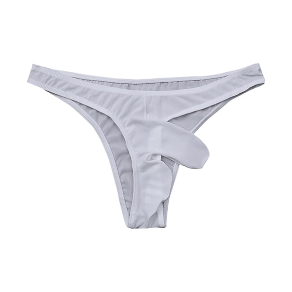Ankola Men Low Waist U-Pouch Thong Underwear Solid Soft Breathable Slim G-String Briefs